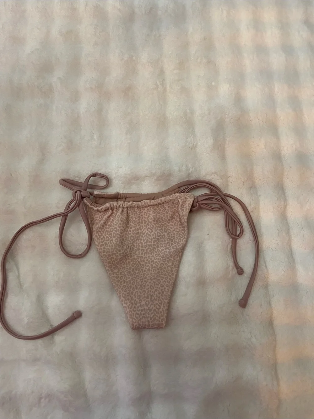 New! Frankies Bikinis Tia Cheetah Tie Side Bikini Bottoms Small 39362